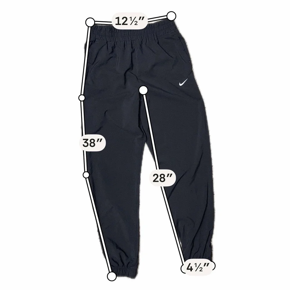 Nike Youth Dri-Fit Training Joggers Tapered Drawstring Pants Black Large